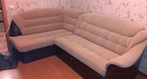 Перетяжка углового дивана. Волгореченск